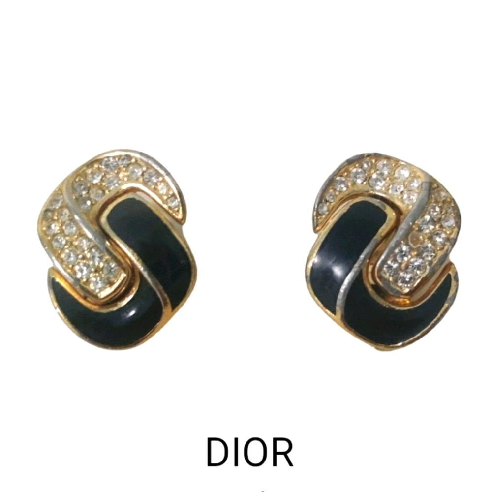 VTG 80s Authentic Dior Knot Clip Earrings
